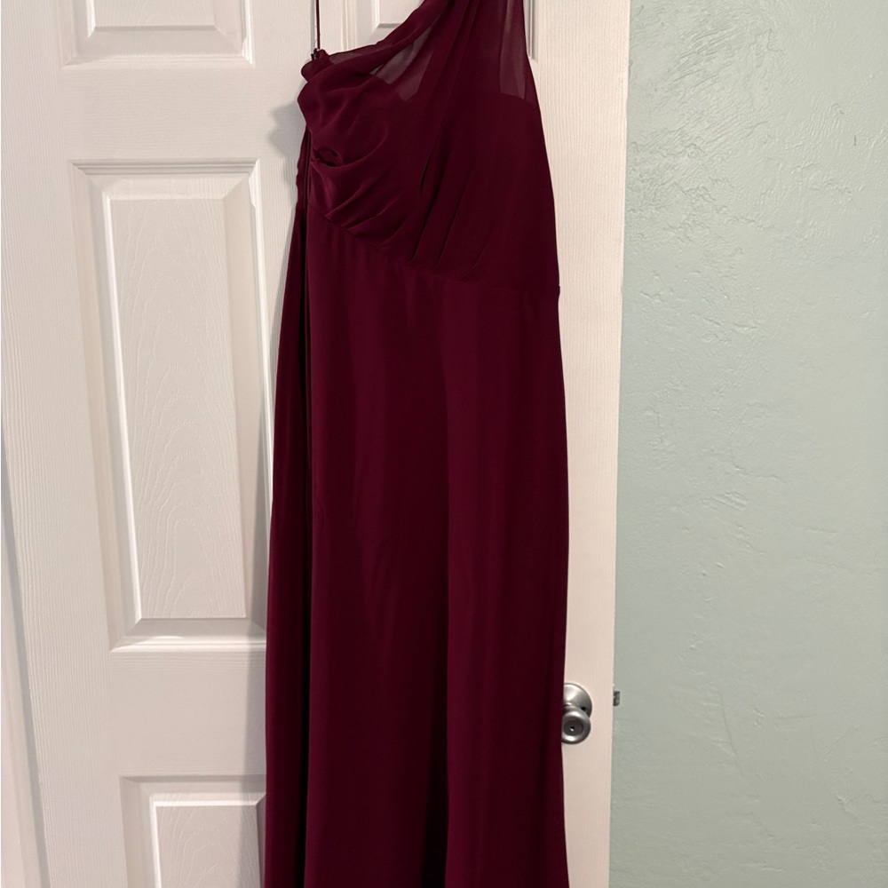 Birdy Grey Maroon One-Shoulder Dress